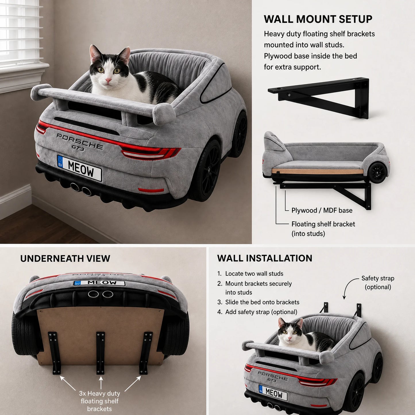DriftPaws™ Luxury Car Beds for Cats
